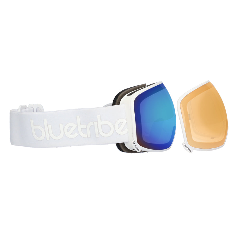 Ultra White/Blue double lens | Skibril- Snowboard Bril